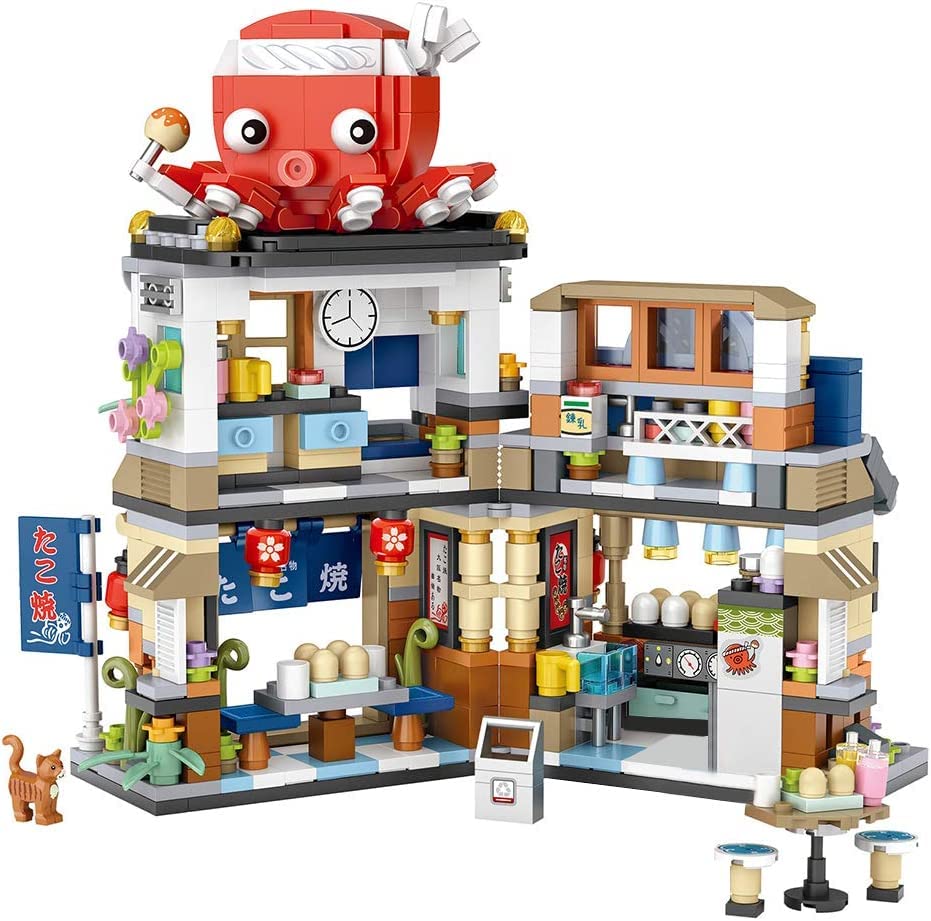 FULHOLPE Japanese Street Takoyaki Shop Building Blocks - Image 4