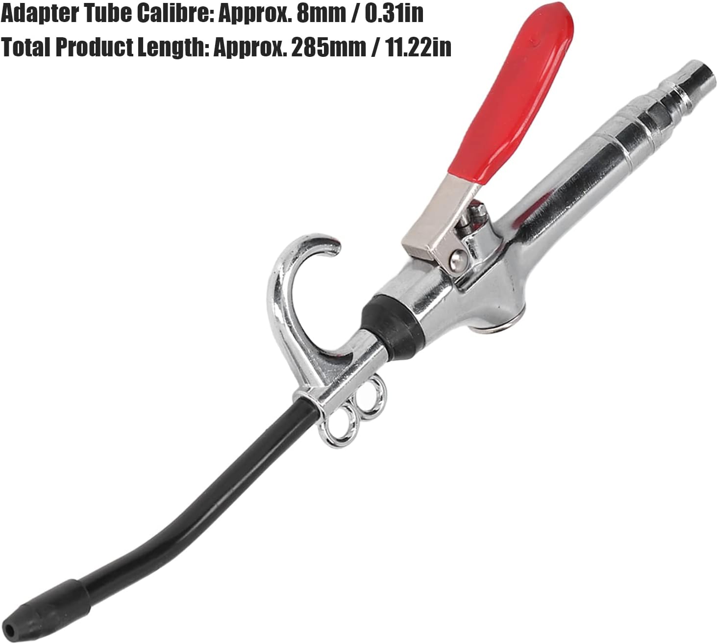 High Volume Powerful Industrial Air Blow Gun with Angled Bent Air Nozzle, High Pressure Handheld Air Blower Gun 0.6‑1.5Mpa for Pneumatic Air Compressor, Practical Dust Cleaning