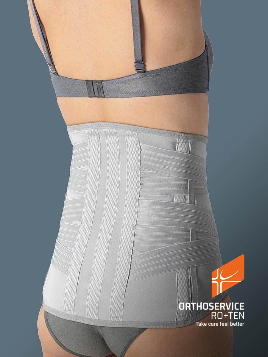 ROTEN CARBON LITE 91 Busto ortopedico elastico alto, per la stabilizzazione e lo scarico del rachide lombare, con pelotte rigide termoformabili (M CIRCONFERENZA BACINO 90/100)