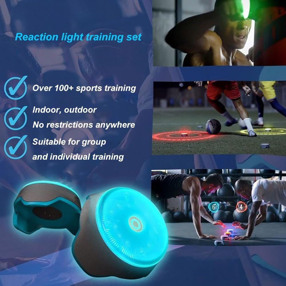 Reaktionstraining-LED-Leuchten, 6 Stück Agility-Reaktionstrainingsleuchten, Intelligente Lichter, Verbessern Reaktionszeit, Fitness, Geschwindigkeit Und Beweglichkeit Für Trainer, Fitnessstudios