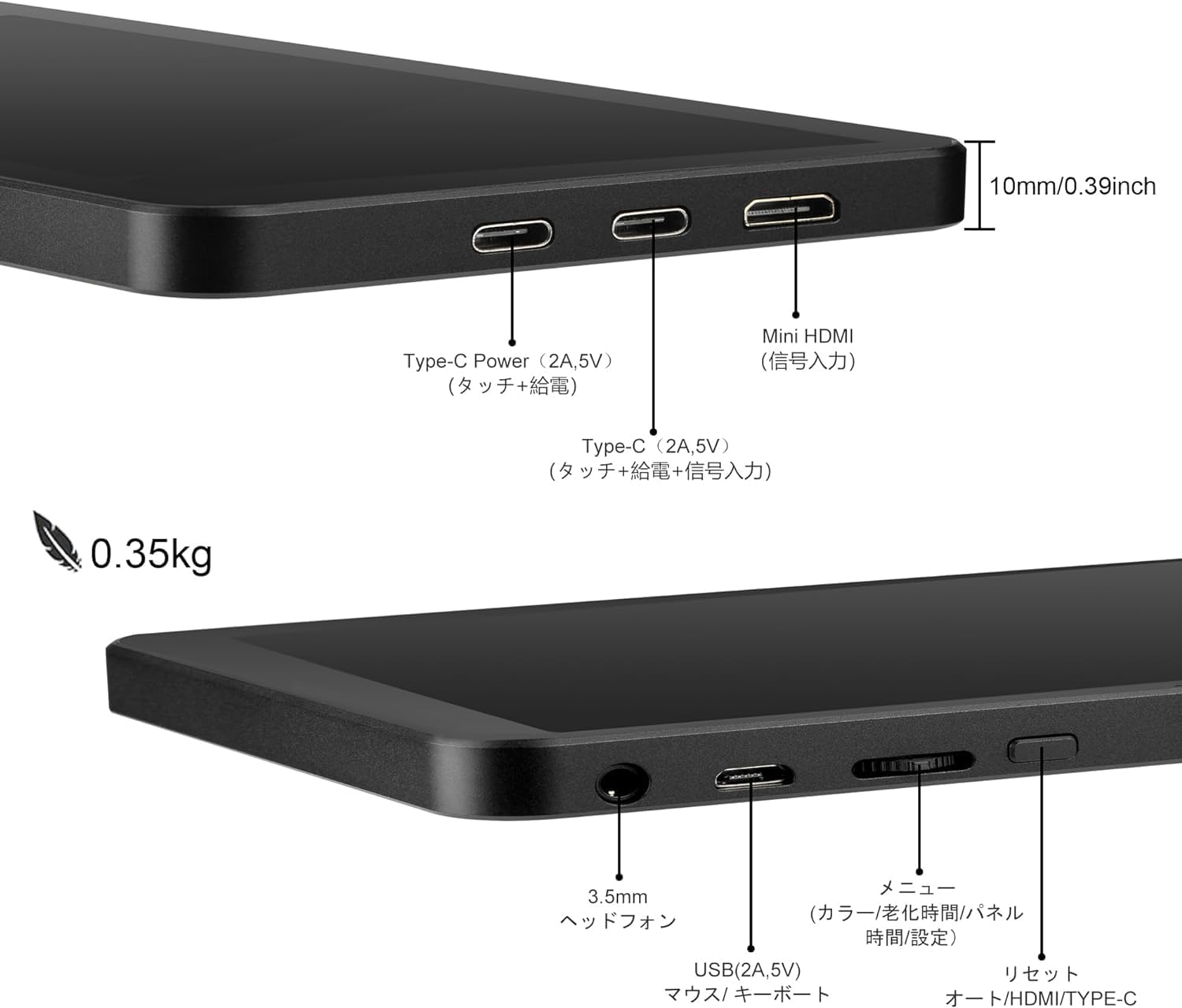 Amazon.co.jp: 7インチポータブルモニター IPS FHD 1920x1080タッチ