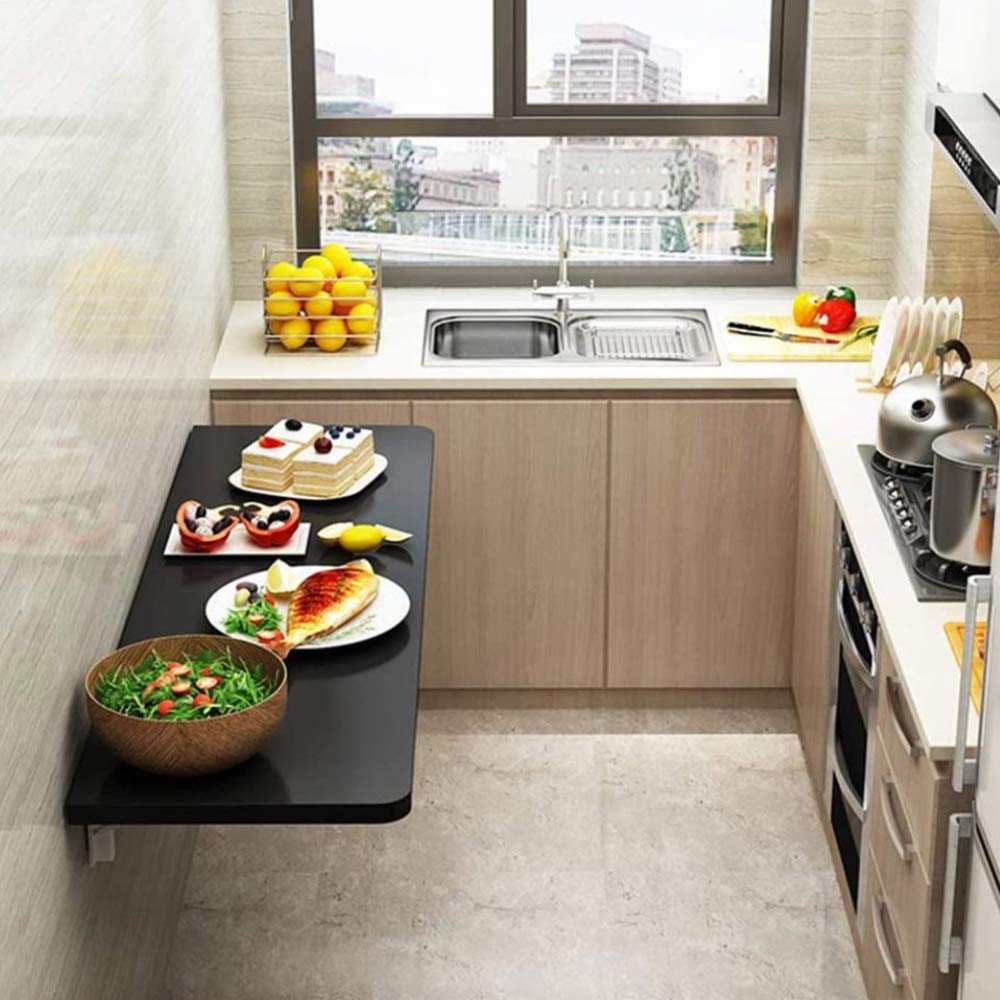 Wall Mounted Folding Table, Invisible Computer Desk,household Drop-leaf Table Dining Table, Small Space Kitchen Console, Study Desk,B-LxW/120x50CM