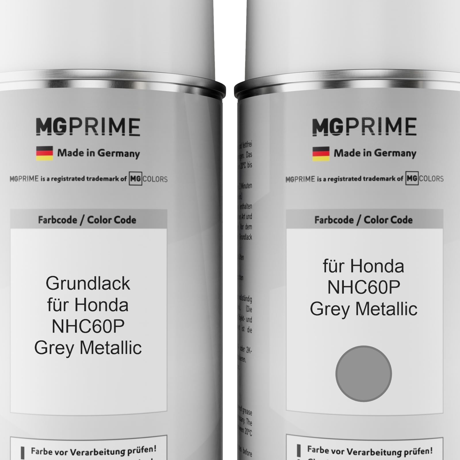 MG PRIME Bombolette di Vernice per auto per Honda NHC60P Grey Metallic +2K | Kit vernice di fondo + base + trasparente 2K, bombolette spray 400ml