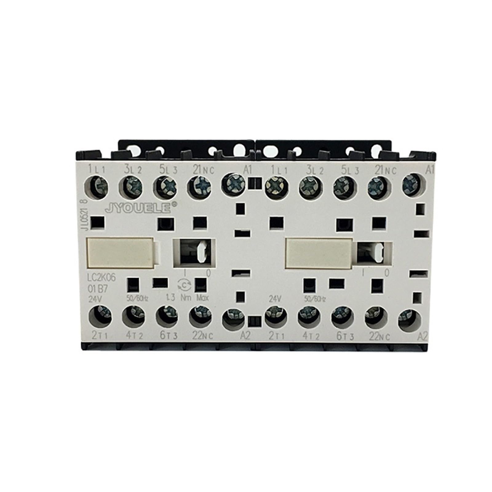 NVSFZGIYG AC Contactor LC2K0601 LC2K0610 NO NC Reversible Interlocking Mini Mechanical 6A Motor Forward and Reverse(Ac48v E7 Lc2k0601)