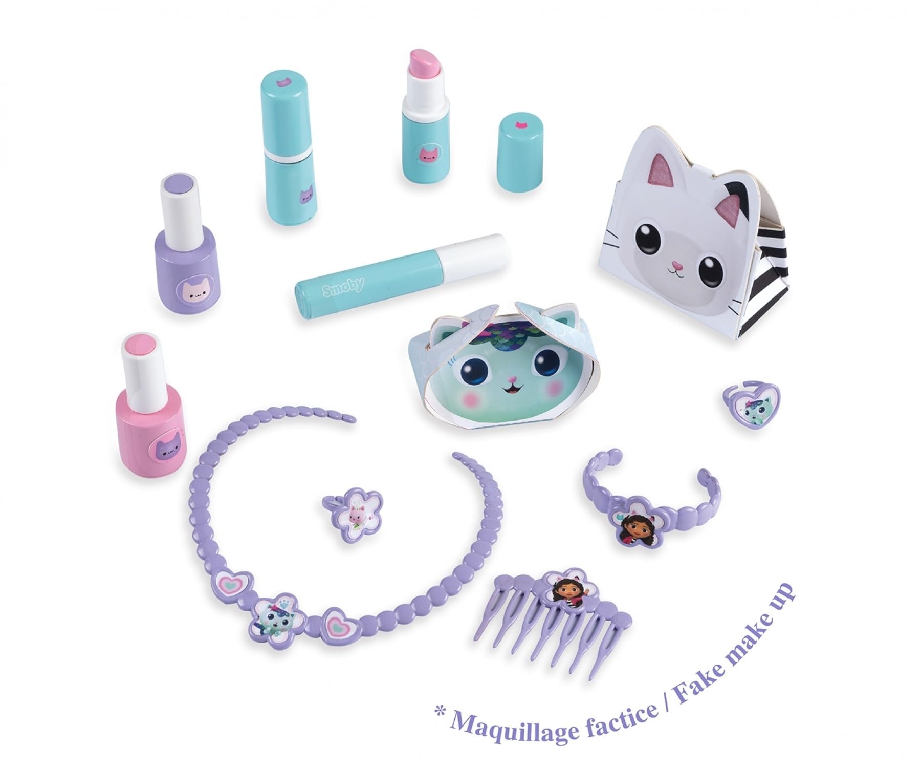 Smoby La Maison de poupées de Gabby - Coiffeuse avec Miroir, siège et Accessoires. A patir 3 Ans (7600320255)