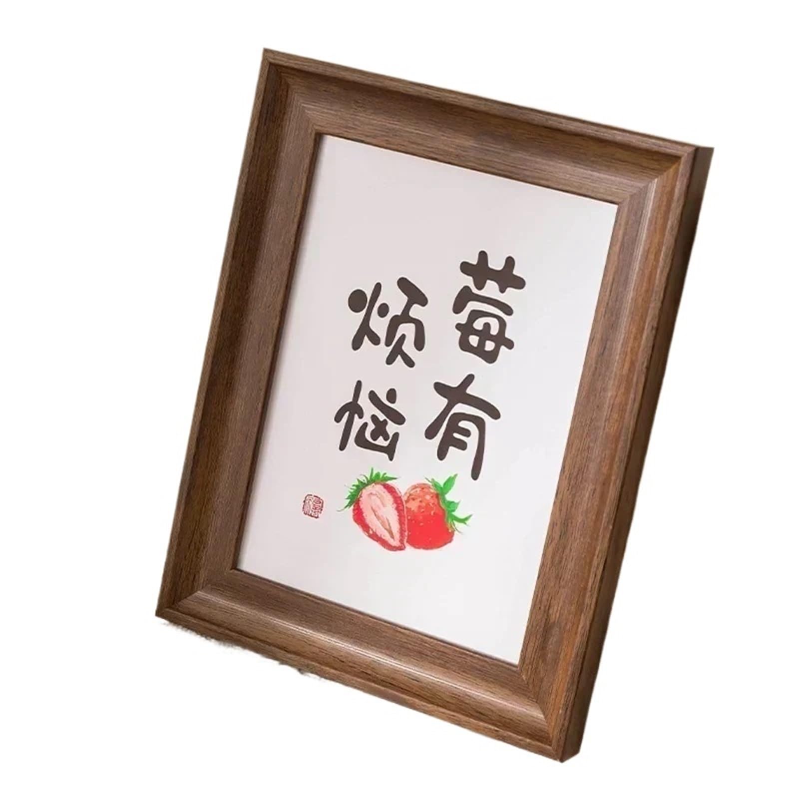 DAJGRHE Photo Frame Simplicity Picture Frame A3 A4 Family Photo Wall Decorative Ornaments(Dark walnut,10inch (20x25cm))