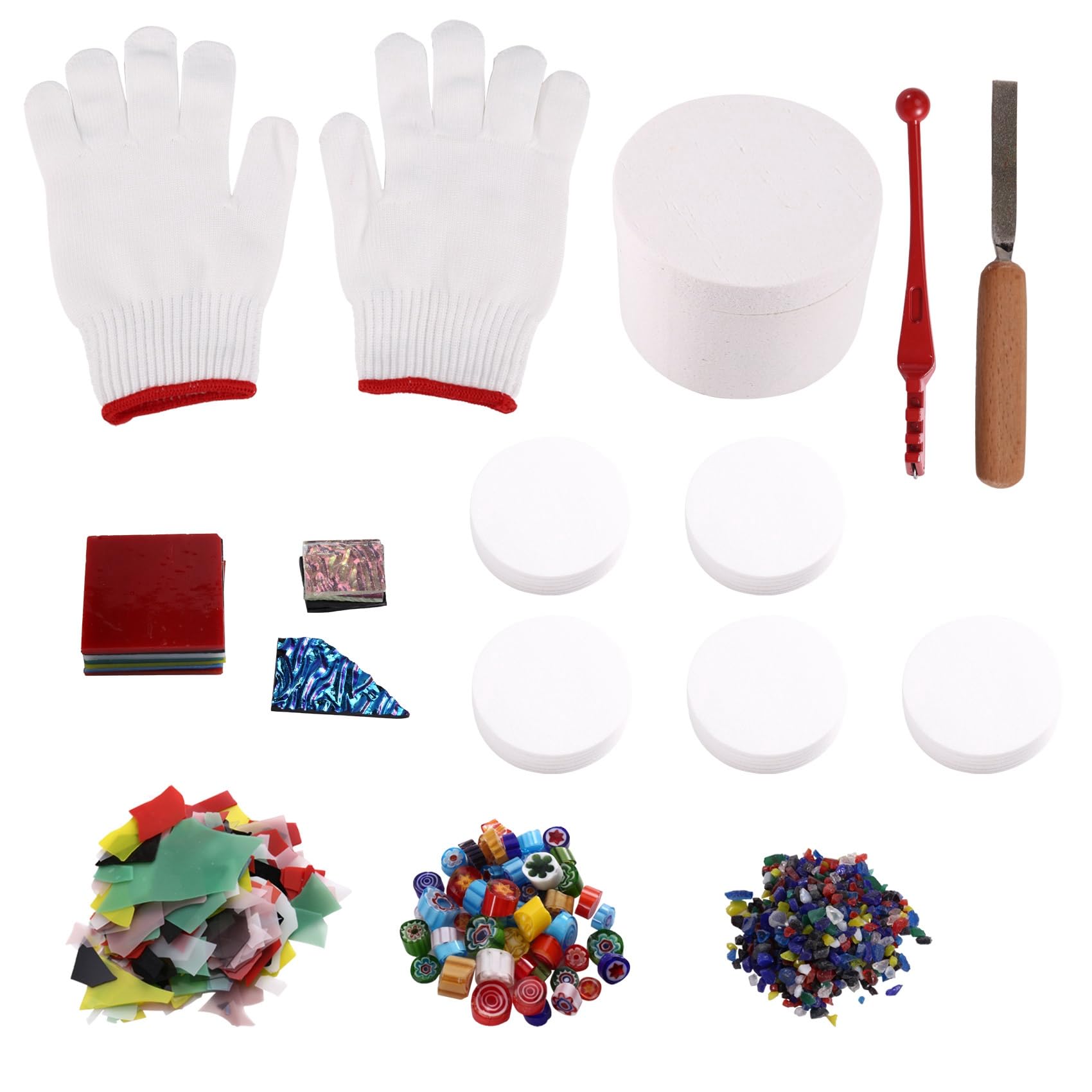 Jnchdghwa Microwave Paper for Glass Fusing and 50 Sheets Kiln Professional Making DIY Jewelry Tools Supplies Set