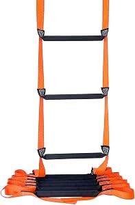 Fire Escape Ladder, 32.8 Feet Emergency Fire Ladder, 3-5 Story Homes Reusable Safety Rope Ladder for Balcony Tree Window
