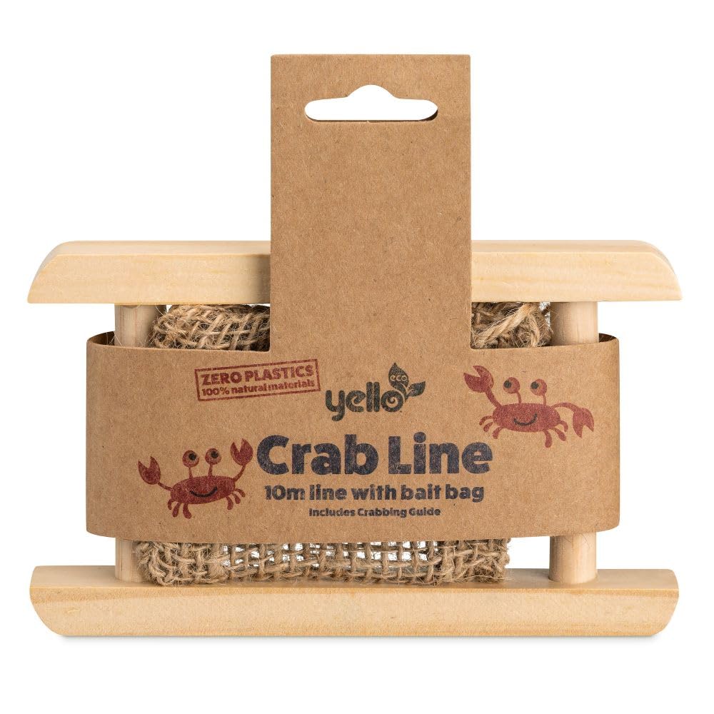 Yello Crab Line with Bait Bag, Eco-friendly Fishing Line For Crabbing, H-Frame