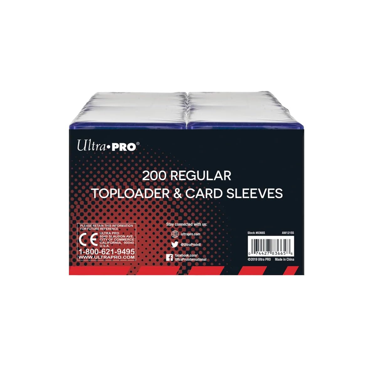 Ultra-Pro Lot de 300 (12 x 25) Regular Top Loaders Standard + 300 (3 x 100) Pochettes gratuites