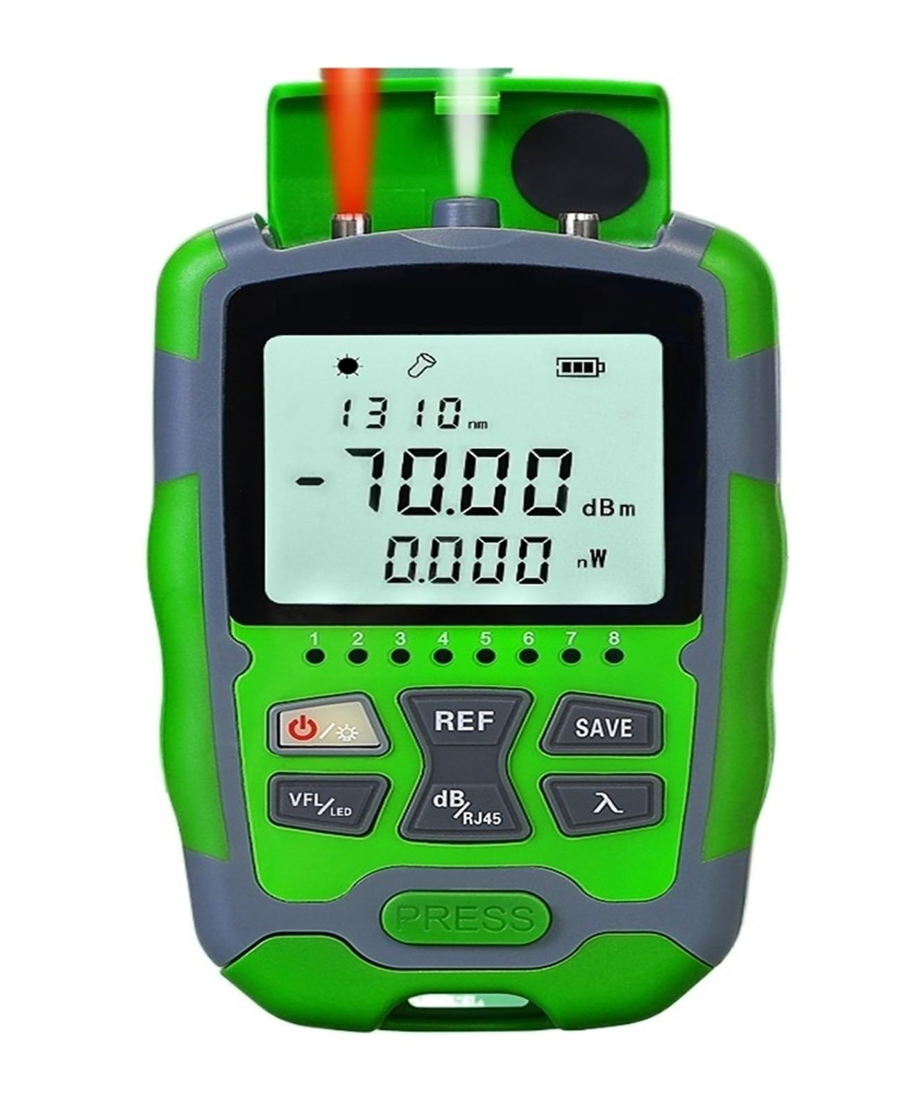 Fiber Optic Cable Tester, AUA-MC70 Optical Power Meter，-70~+10dBm 4 in 1 Multifunction Fiber，Network Cable Tester Visual Fault Locator 1-50MW(Optional)(AUA-MC70 30MW)