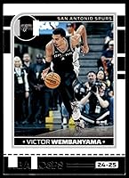 Vista 1 de 2024-25 Hoops #165 Victor Wembanyama San Antonio Spurs NBA Tarjeta Base de Baloncesto
