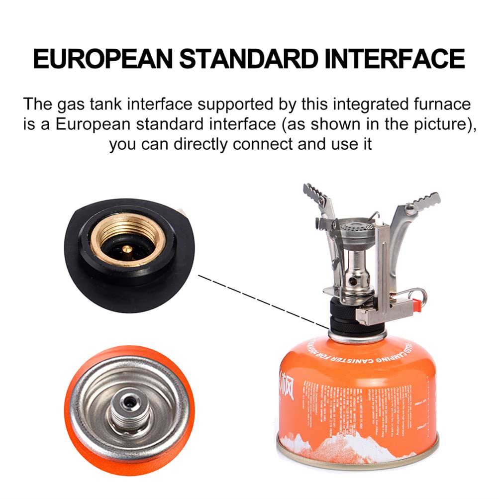 Mini réchaud de Camping - Réchauds à gaz 3000W Pocket Rocket Backpack Brûleur avec allumage piezo pour Le Camping en Plein air, la randonnée, la Cuisine