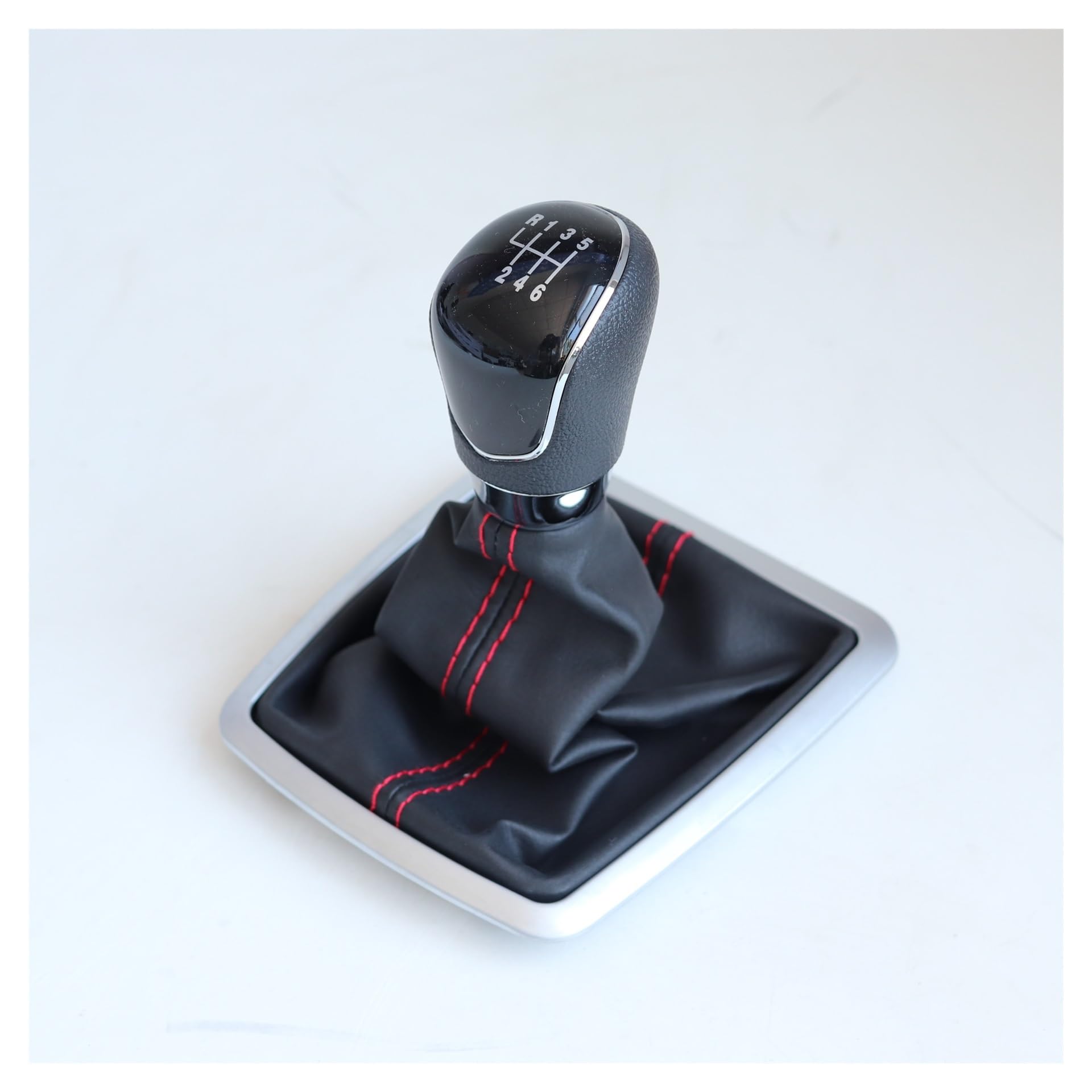 Aimazom Car Gear Shift Knob for Ford for Focus MK2 Manual Gear Shift Knob Shifter Lever Head for Modification and Replacement(Black,for 6 Speed)