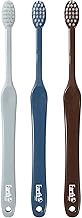 NEXTEaRTH G-220A Toothbrush, Normal Earth Color, A, Set of 3, Green Nano, Antibacterial Treatment, Sustainable