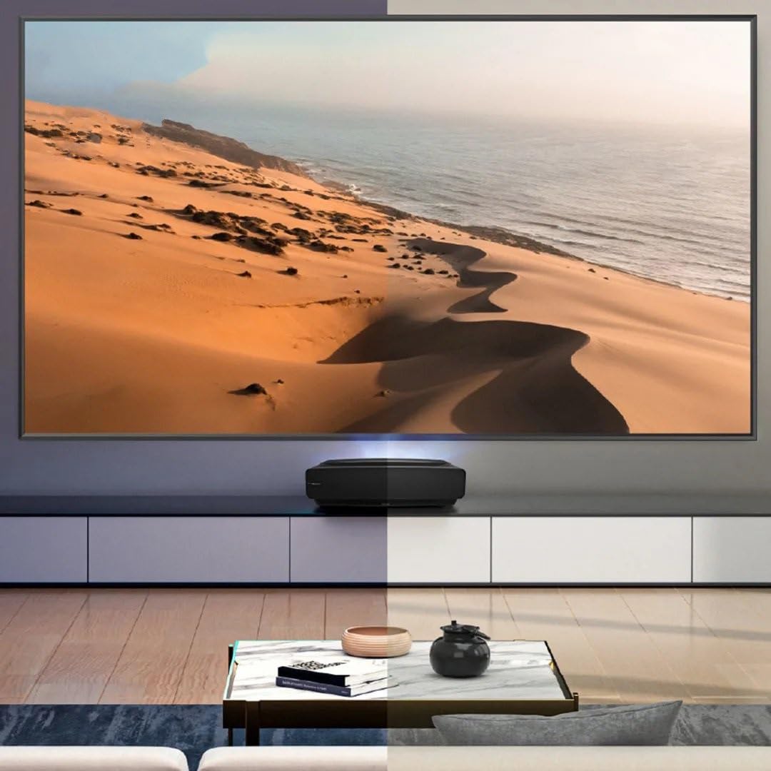 écran de Projection videoprojecteur 100 "16:9 pour projecteurs à focale Ultra Courte, écran de projecteur à Cadre Fixe Pet Crystal ALR(80 inch)