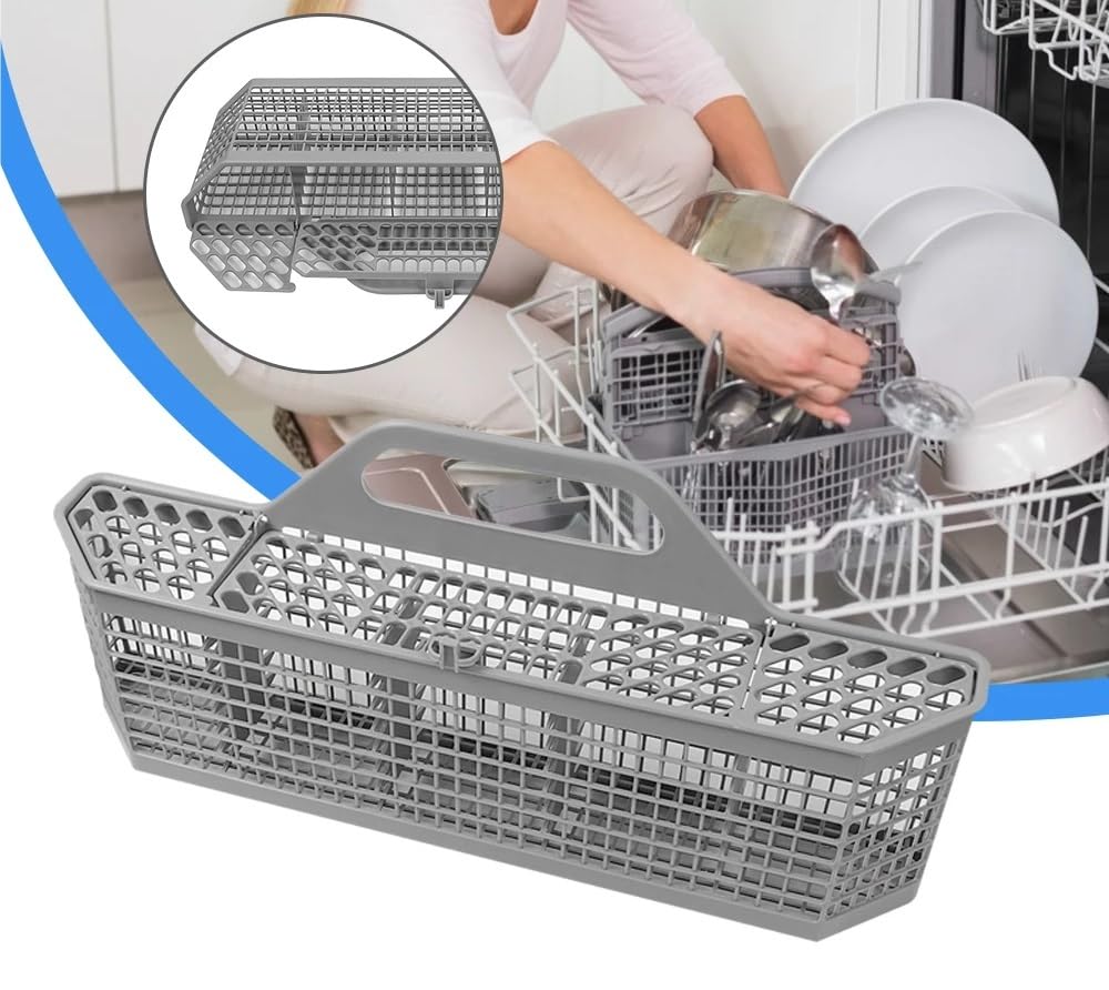 Cesta for cubiertos WD28X10128 Almacenamiento de plástico for lavavajillas | Rejilla de almacenamiento universal for colocar la vajilla del lavavajillas.