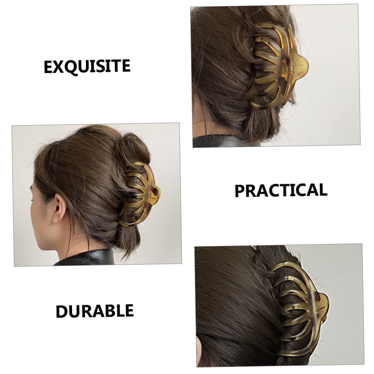 Mikinona 5er-set Französische Haarnadeln Haarspangen Für Dutts Flache Clips Groß Für Dickes Modisches Styling-zubehör 2 Stück X 5