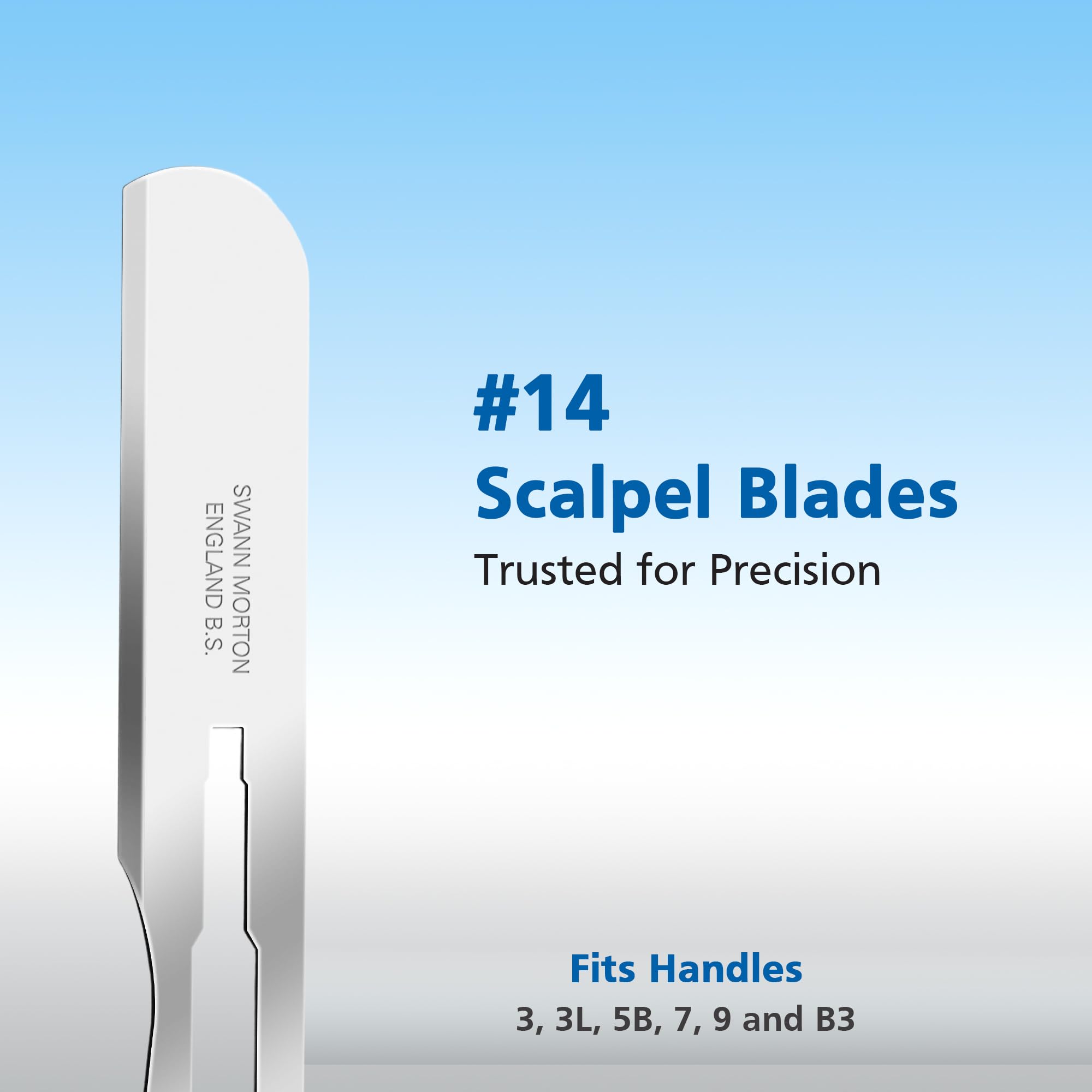 Swann Morton Scalpel Blade #14 - Dermaplane Blade, Box of 100 — Amazon image 2