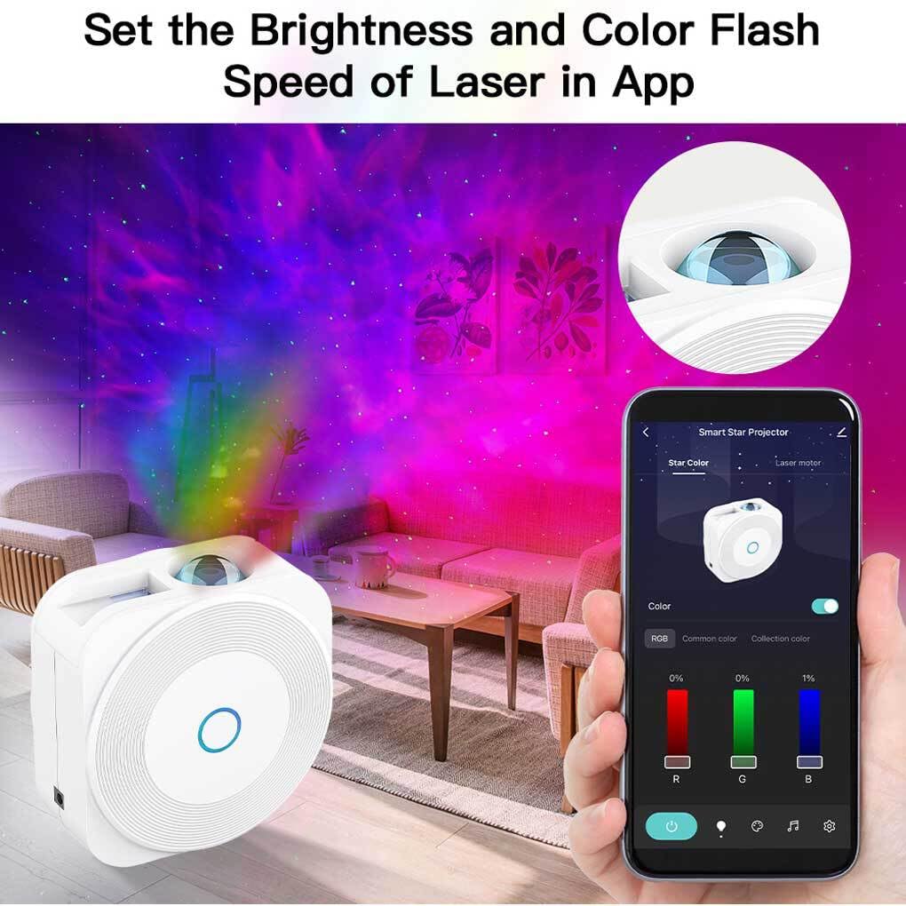 Tuya Smart Projector APP Control Starry Sky Night Light Vacaciones