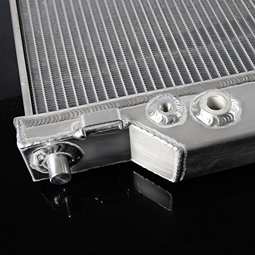 2 Row Core Aluminum Racing Radiator Stop Leak Compatible For Ford F250 F350 F450 6.0L Powerstroke 2003 2004 2005 2006 2007 At/Mt #TOP3