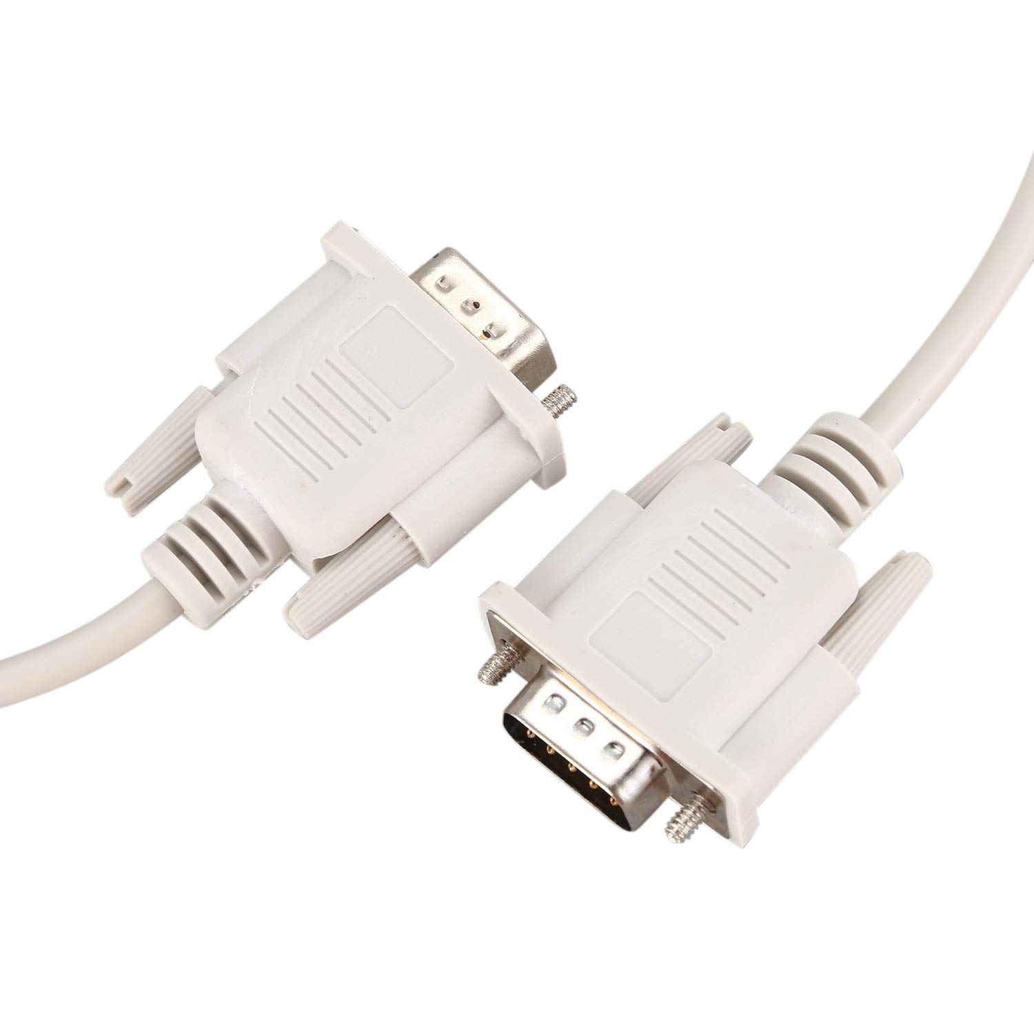 1,4 m RS232 DB9 9-pinowy męski na VGA wideo 15-pinowy męski kabel adaptera jasnoszary