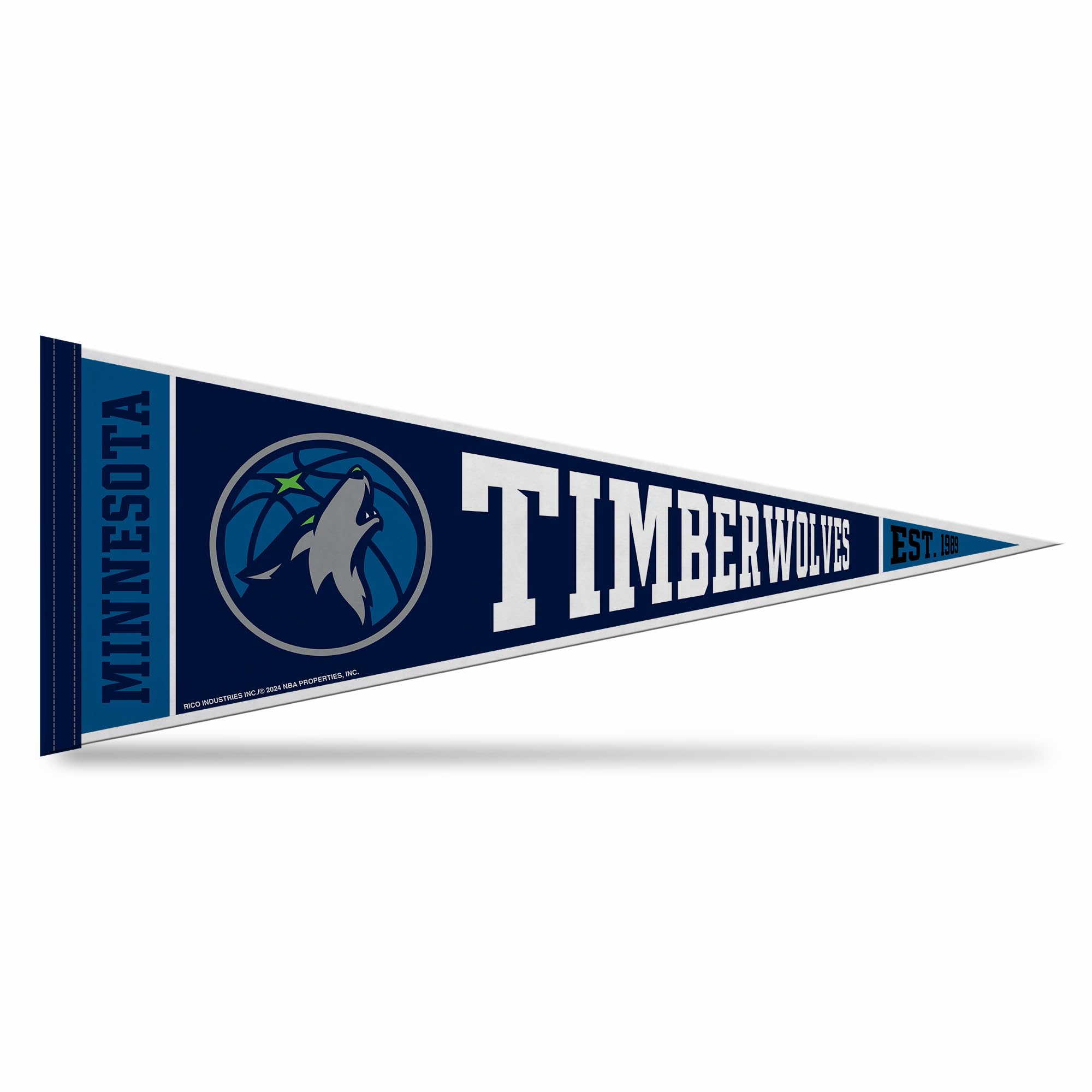 Rico Industries NBA Basketball 12" x 30" Felt Wall Décor Pennant - Great for Home/Bed Room/Man Cave Décor