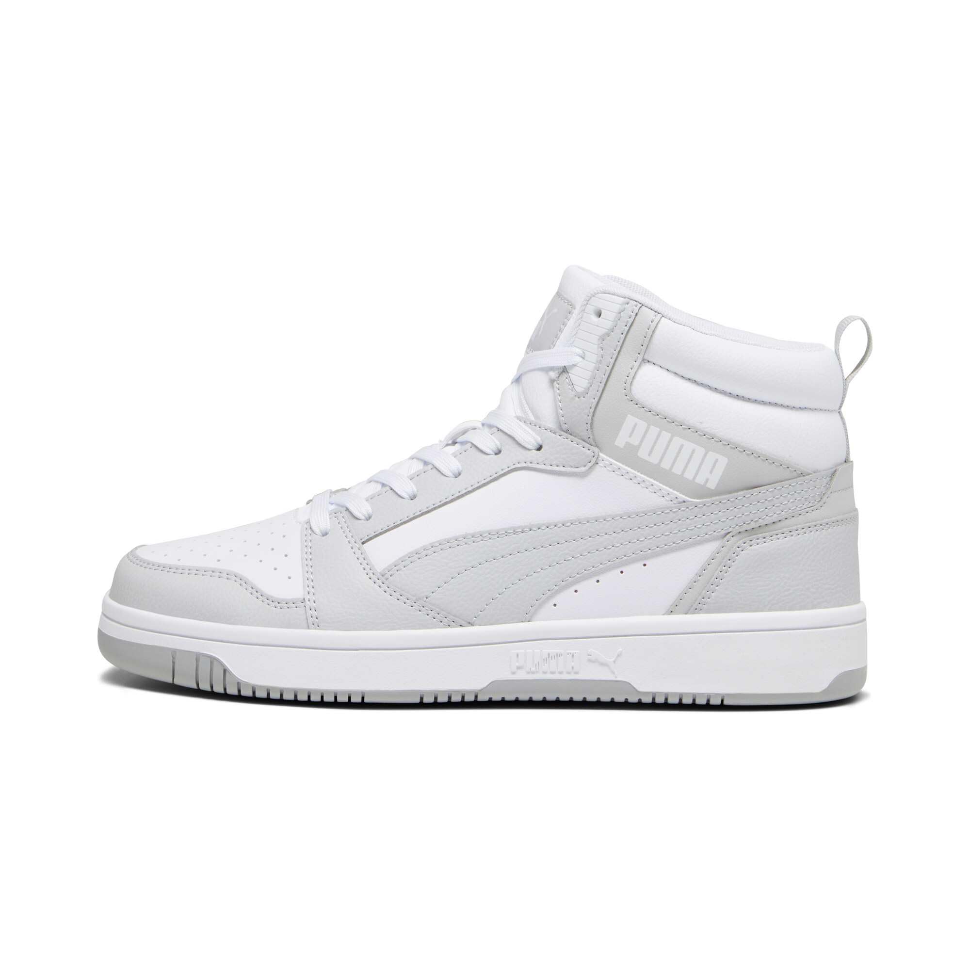 Puma Unisex Adults Rebound V6 Sneakers, Puma White-Ash Gray, 6.5 UK