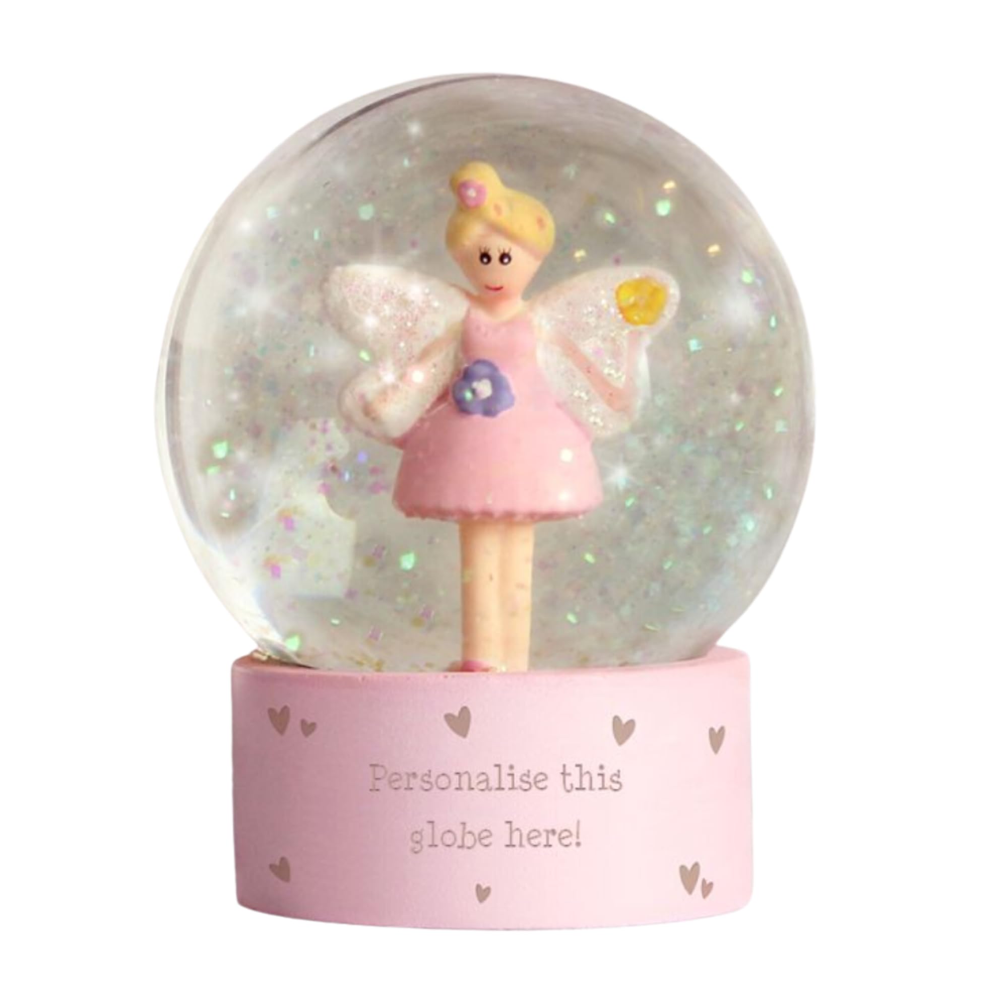 Caleli Gifts Clear Personalised Fairy Glitter Snow Globe