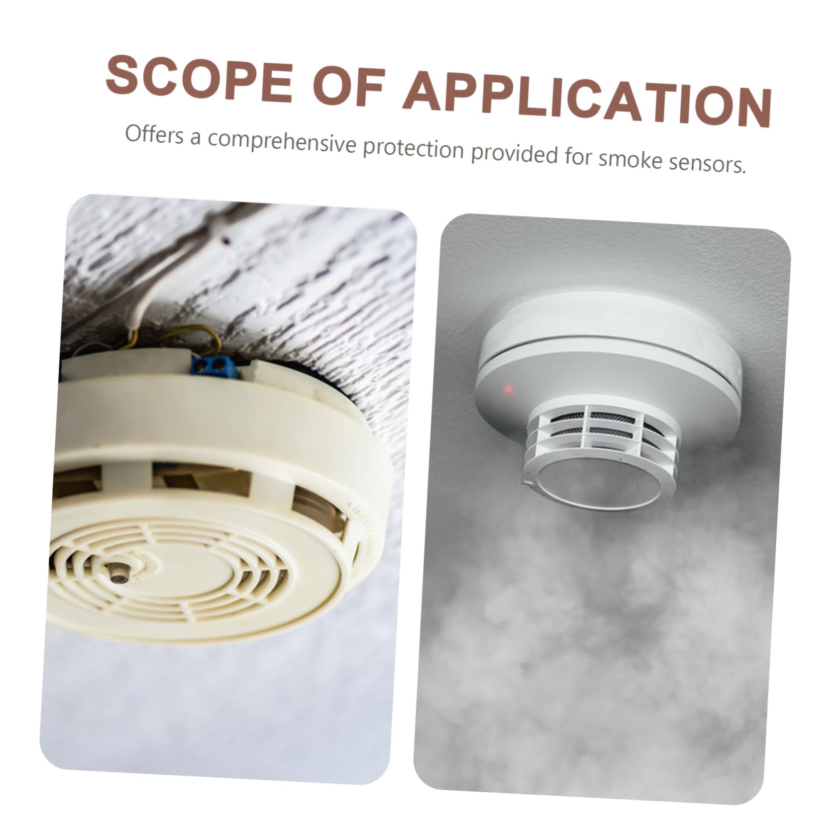 4 Piezas Protector para Detector de Incendios con Jaula Resistente Compatible con Sensores de Humo Interconectados Instalación Sencilla para Hogar y Oficina Protectora para Alarma