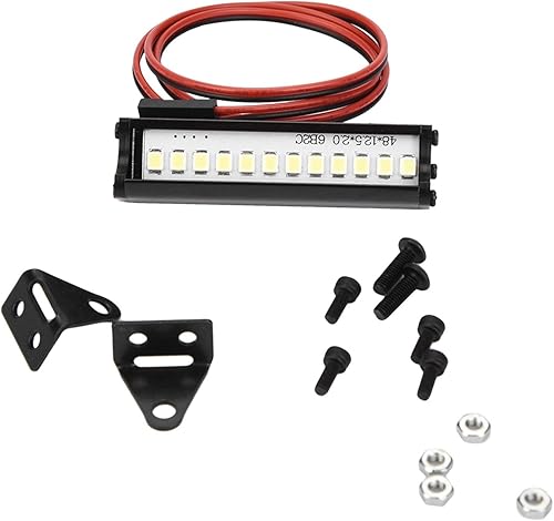 Tbest Barra de luz LED RC, 2.165 in RC Crawler LED Light Bar LED Lámpara 110 RC Parte del coche para TRX4 90046 90048 SCX10 Accesorio de modelo de