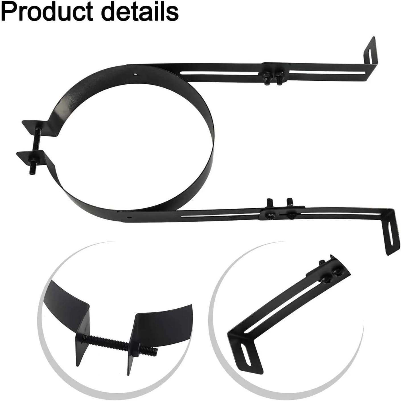 Chimney Pipe Bracket Adjustable Stainless Steel Chimney Pipe Holder Wall Support Bracket for 6 Inch Flue Liner Stove Hanger Clamp