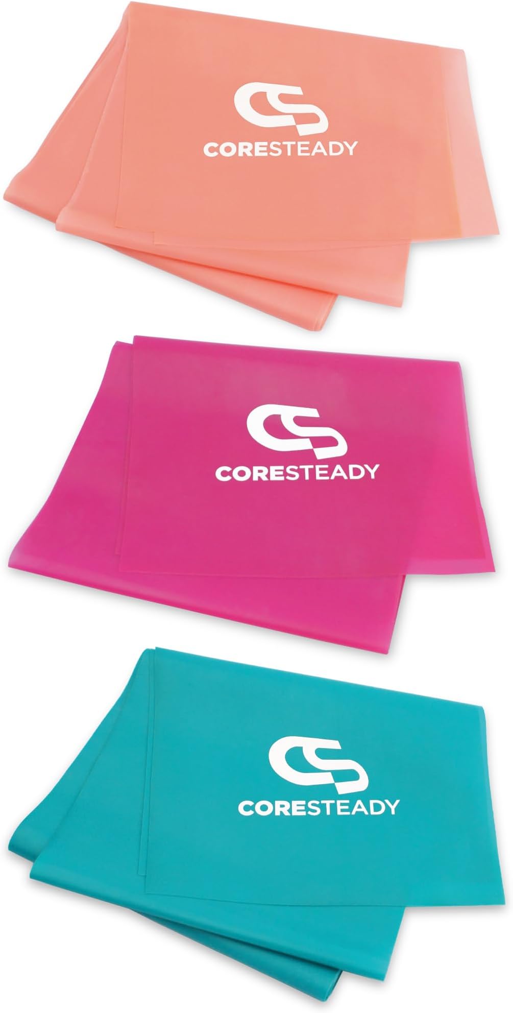 – Coresteady Resistance Band For Men & Women - Exercise Band to Build Strength, Flexibility, Muscle & Tone - For Fitness, Stretching, Pilates, Physio & Yoga - With Exercise e-Guide