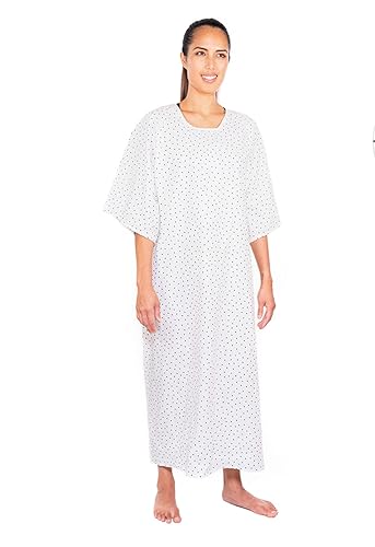 Miniatura 26 de Personal Touch - Vestido unisex para hospital, con ángulo de espalda y lazos superpuestos en el cuello y la cintura, color verde azulado/azul Verde