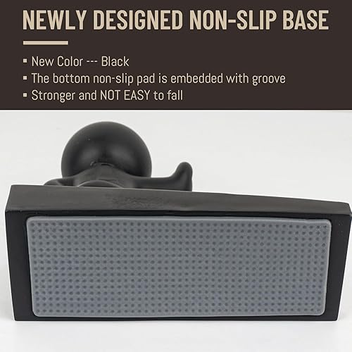 Vista 9 de Tope decorativo para puerta, paquete de 2, eficaz para mantener tu puerta abierta, bonita cuña de puerta para el hogar y la oficina, gris (patentado)