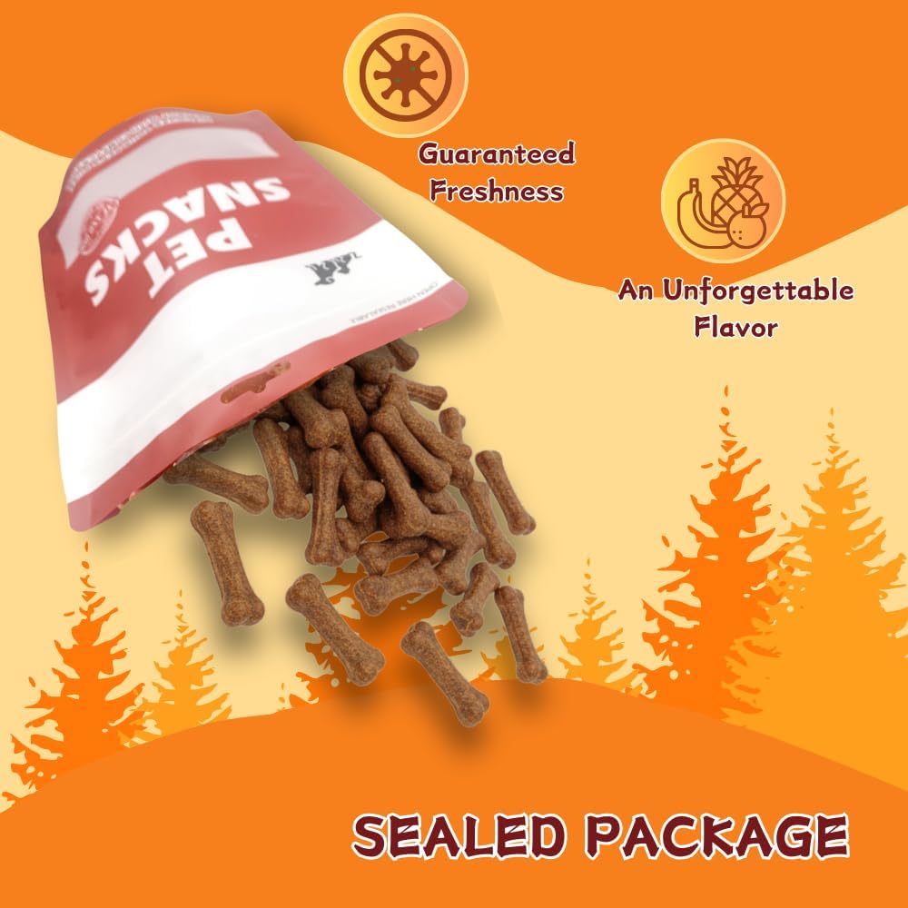 Dog Treats for Dental Health, Beef Flavored Molar Bone Chews for Bad Breath, Textured for Deep Cleaning,2.65 Pound