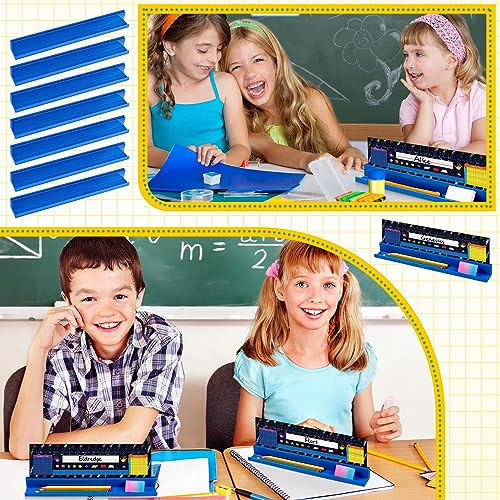 Image of PerKoop 5 Pcs Classroom Desk Name Plates Holder Set