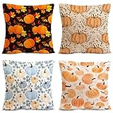 QIANLUOO Outdoor Kissenbezug Wasserdicht Dekokissen Danksagung Kissenbezüge Zierkissen Couchkissen Bezug für Sofa Couch Schlafzimmer 4er Set 50 x 50 cm Garten Kissenbezug für Samt Kissenhülle n-2187