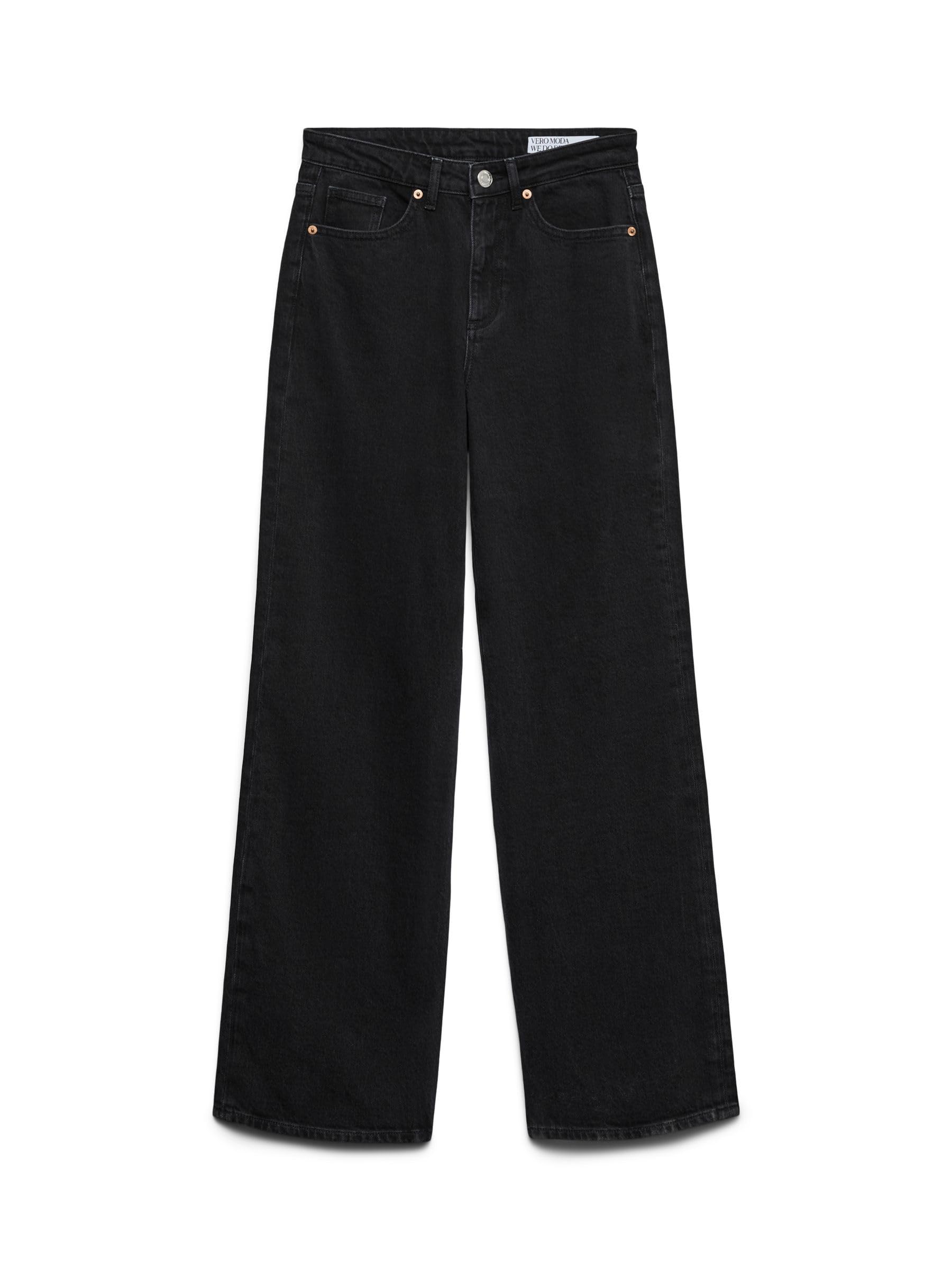 VERO MODA Vmtessa Hr Wide Jeans Ra221 Ga Noos, Dark Grey Denim, 30W x 32L