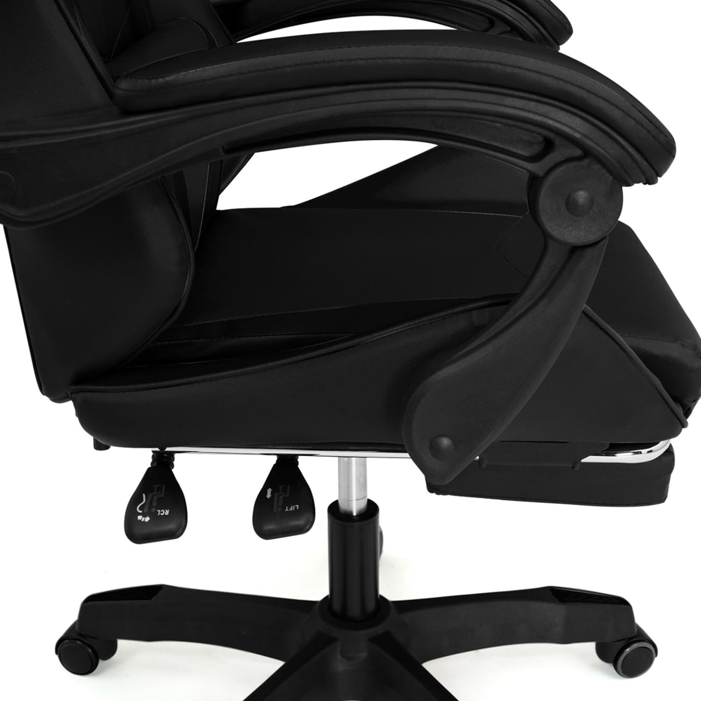 IDMarket - Fauteuil de Gaming Alex réglable avec Repose-Pied Noir
