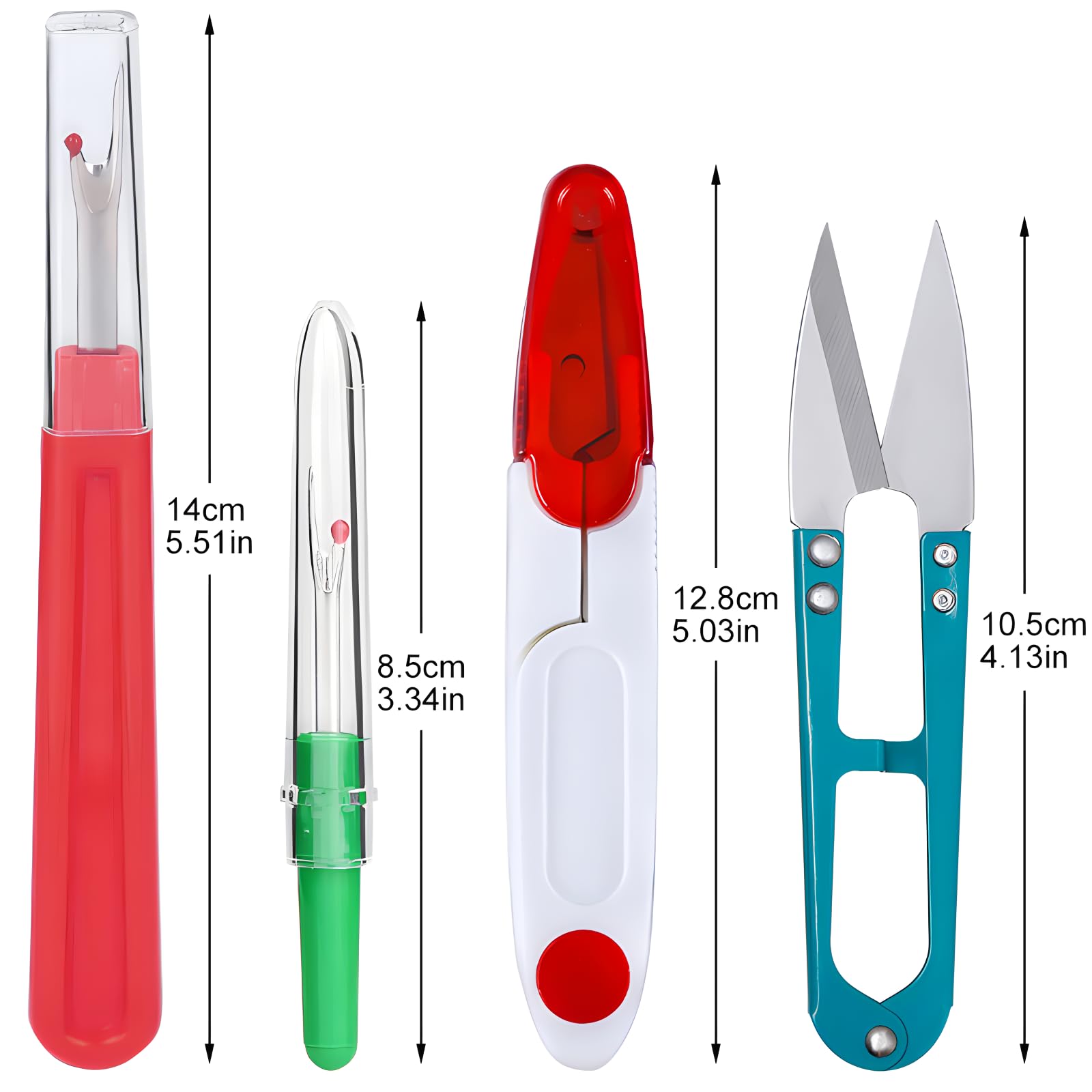 7pcs Seam Ripper and Thread Remover Kit for Sewing, 2 Big 3 Small Stitch Ripper Tool and 2 Thread Snips