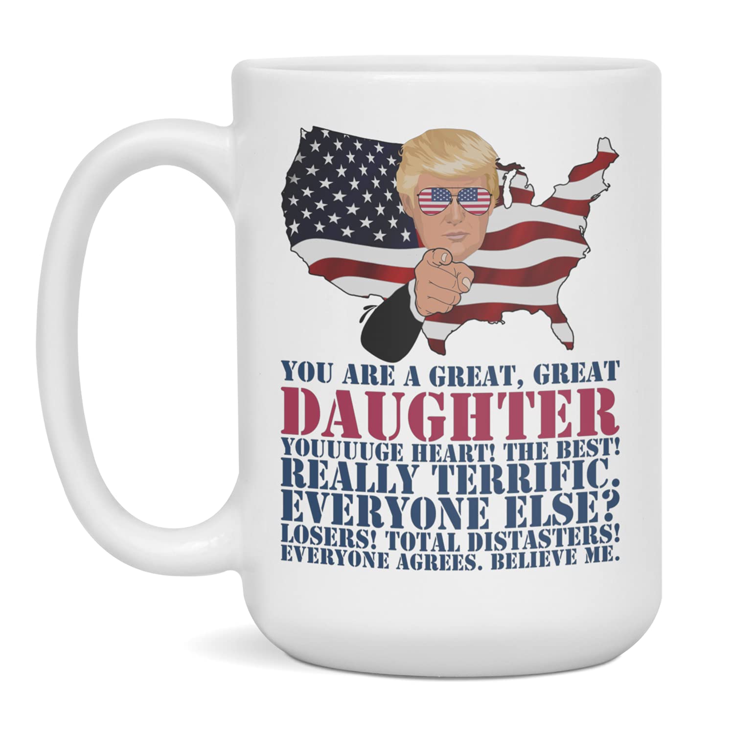 Divertente Trump Head Daughter mug – Donald Trump Coffee Cup