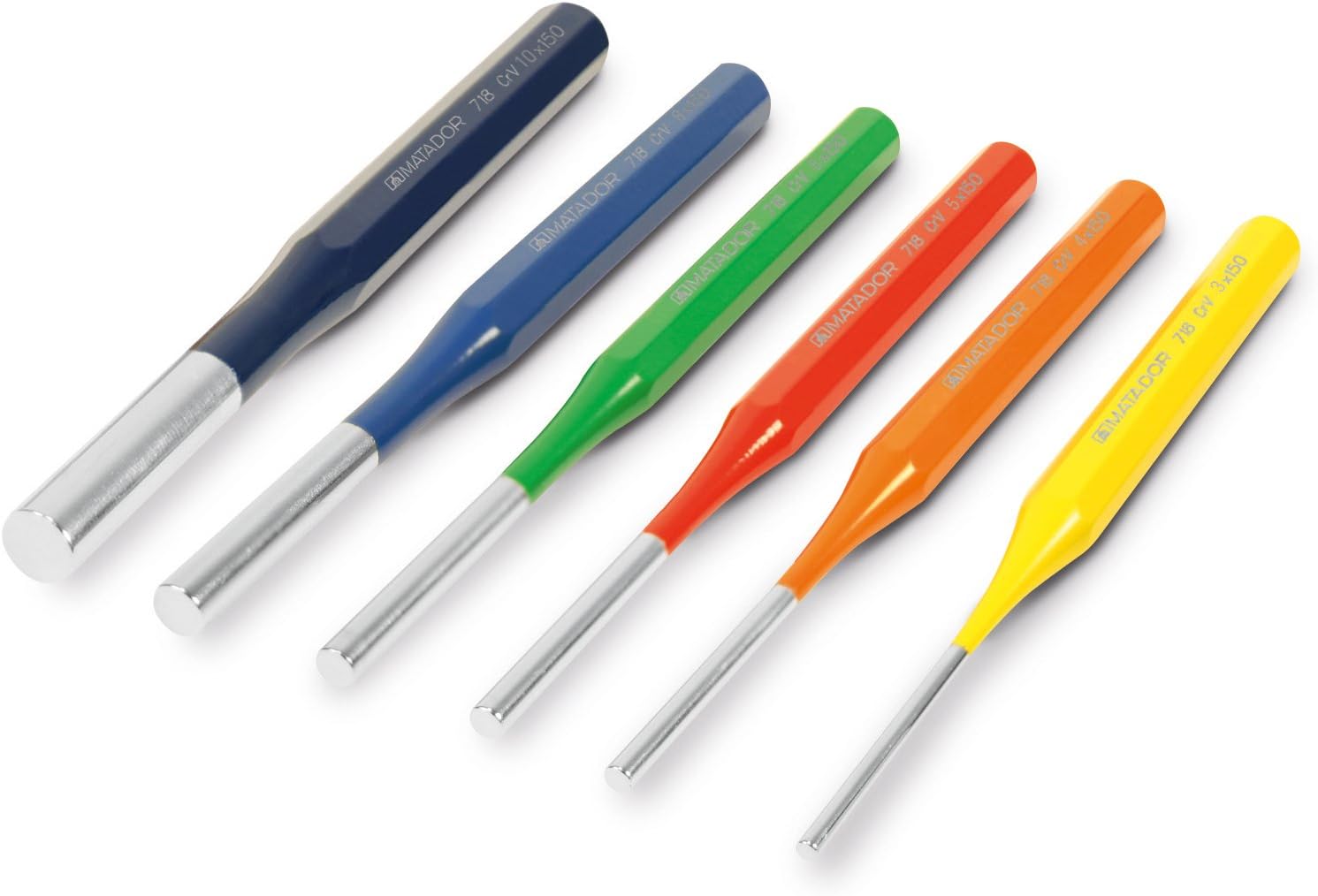 Matador 0718 9560 Pin Punch Pro Set of 6 3-10 mm