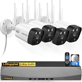 2 Way Wireless Security Camera System & PIR Detection Outdoor 5.5MP Wi-Fi Video Surveillance System