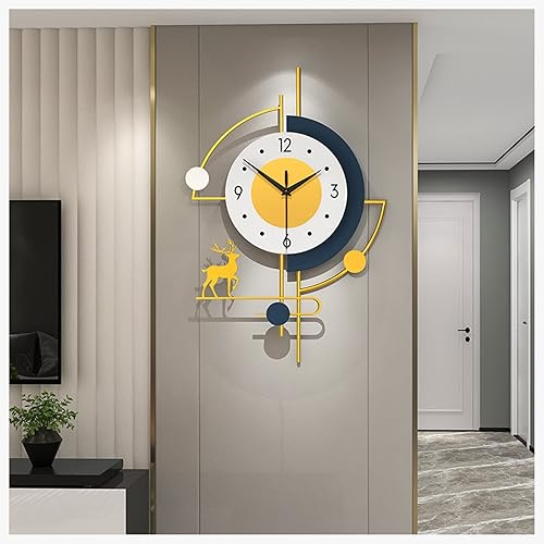 Miniatura 4 de Relojes de pared grandes de 16 x 24 pulgadas para sala de estar, reloj de cuarzo silencioso en metal 3D, diseño de metal de moda, relojes de pared