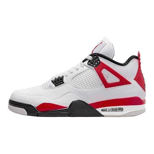 Nike Air Jordan 4 Retro Men White/Fire Red-Black Cement DH6927-161 10.5