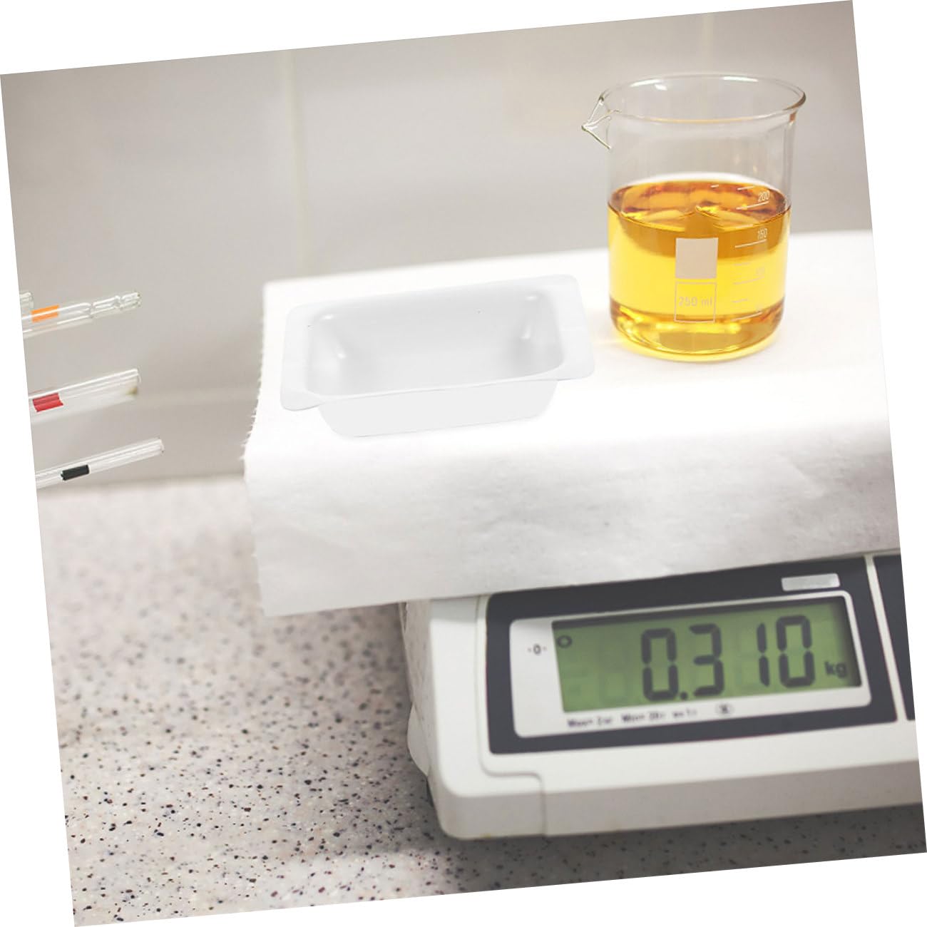 Alipis 50Pcs Sample Weighing Tray Reusable Weigh Boats for Powder Liquid Measurement Lab Scale Dish Capacity Stackable Design for and Transport