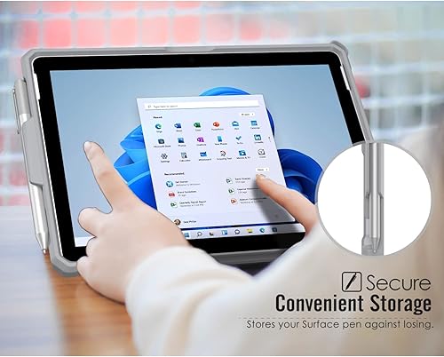 Miniatura 7 de MoKo Funda compatible con Microsoft Surface Go 4  Surface Go 3  Surface Go 2  Surface Go Funda protectora todo en uno con soporte para bolígrafo