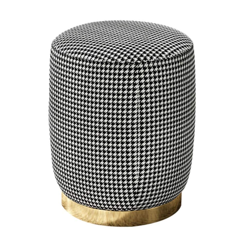 Pouf repose-pieds créatif houndstooth pour un salon chaleureux