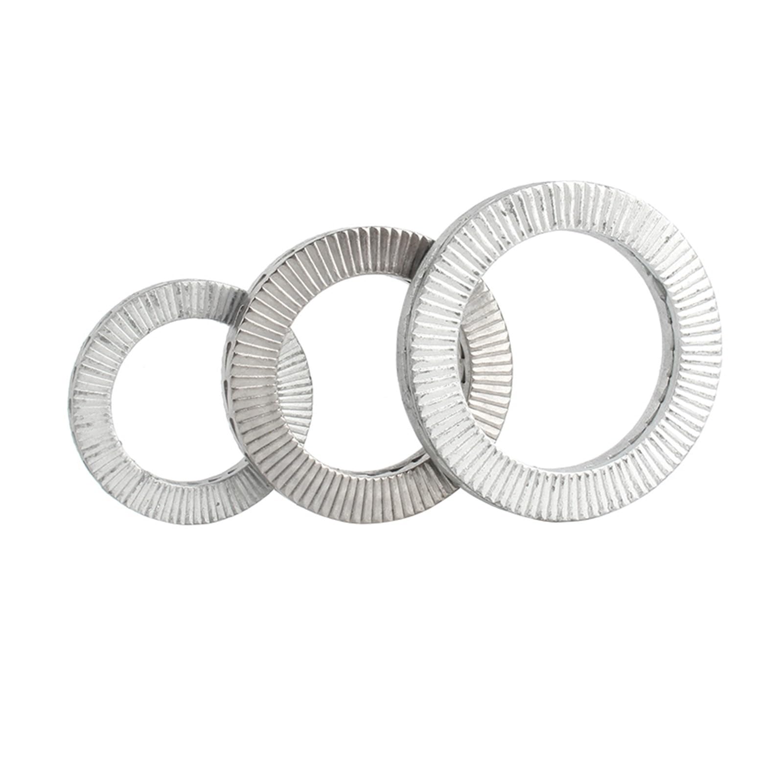 Edelstahl Beilagscheiben M3 M4 M5 M6 M8 bis M42 Doppelstock-Selbstsichernde Unterlegscheibe aus Edelstahl 304, Keilverriegelung, lose, stoßfeste Dichtung(316 Stainless Steel,M36-(1Pcs))